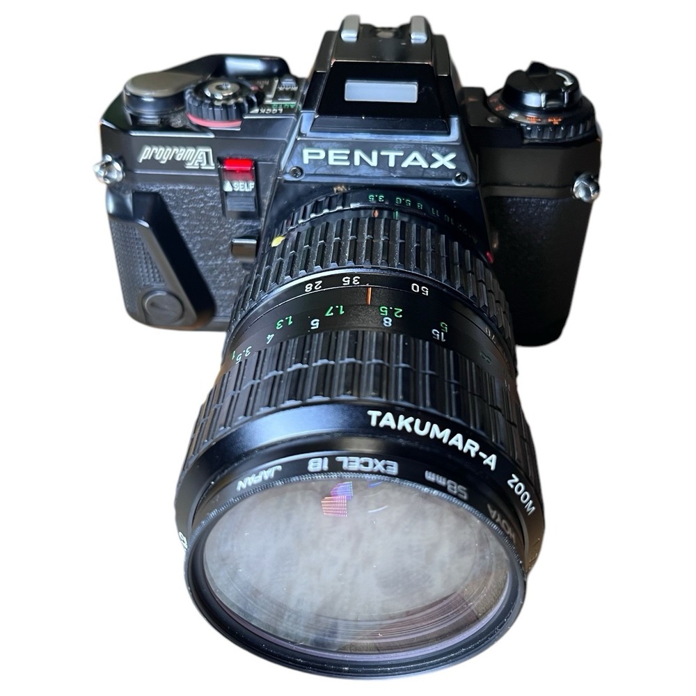 Pentax Program A 35mm SLR Camera W/ Takumar-A Zoom‎ 28-80mm F3.5-4.5 Lens *READ*